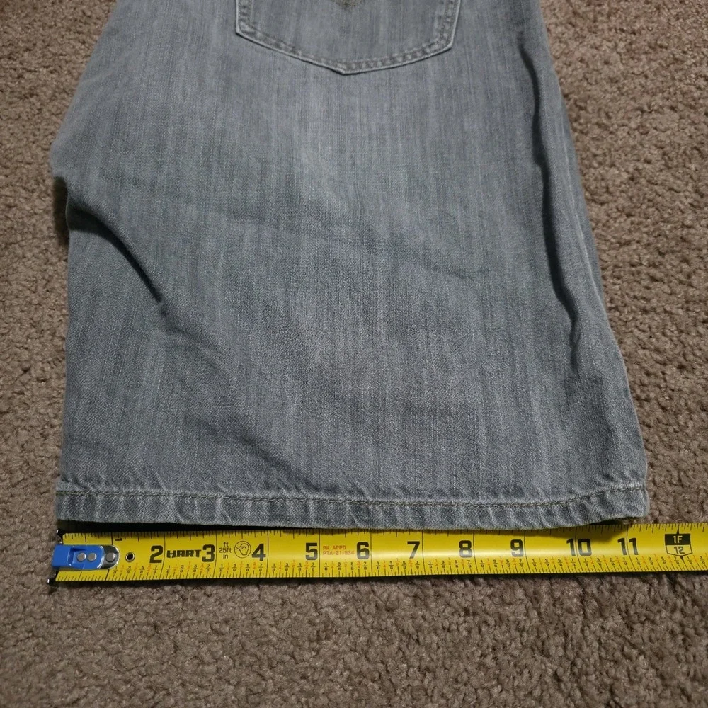 Levis 569 Shorts Mens 36 Gray‎ Denim Bermuda Jorts Casual Summer Faded Wash